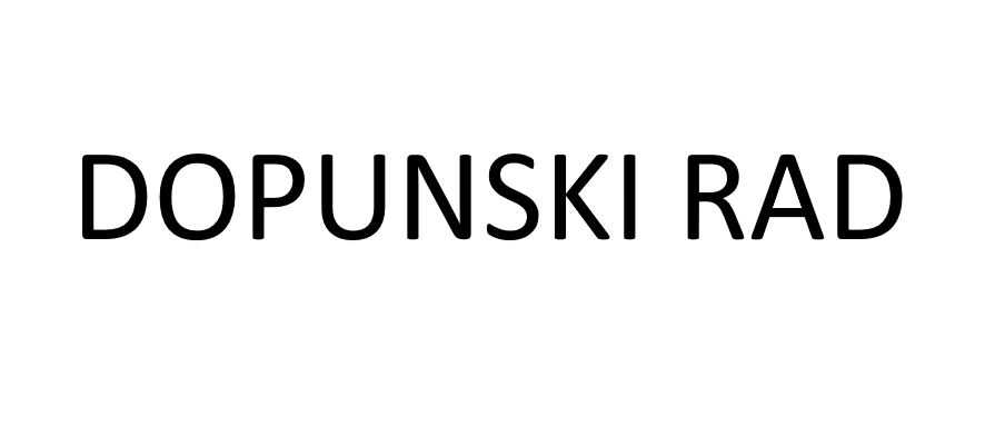 Odluka o trajanju dopunskog rada